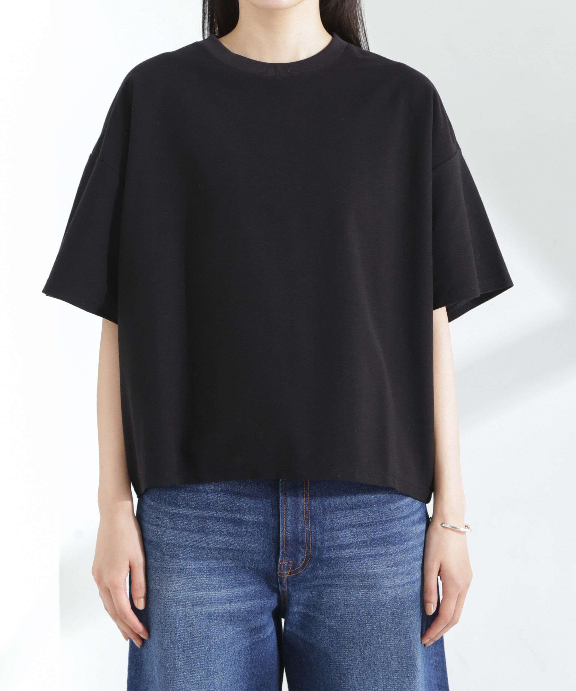 nano･universe「「MC」coveross(R)ツイル調 冷感プレーティング天竺Tシャツ」|Tシャツ・カットソー|