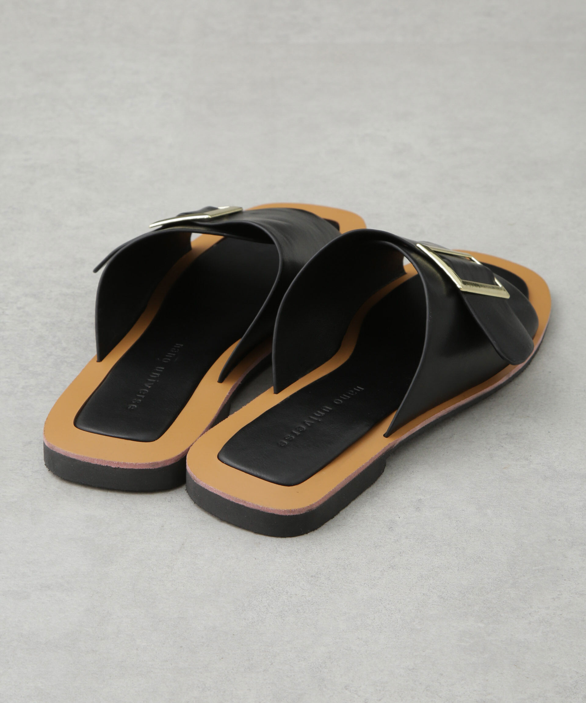 nano･universe「バックルフラットサンダル」|ビジネス・ドレスシューズ|