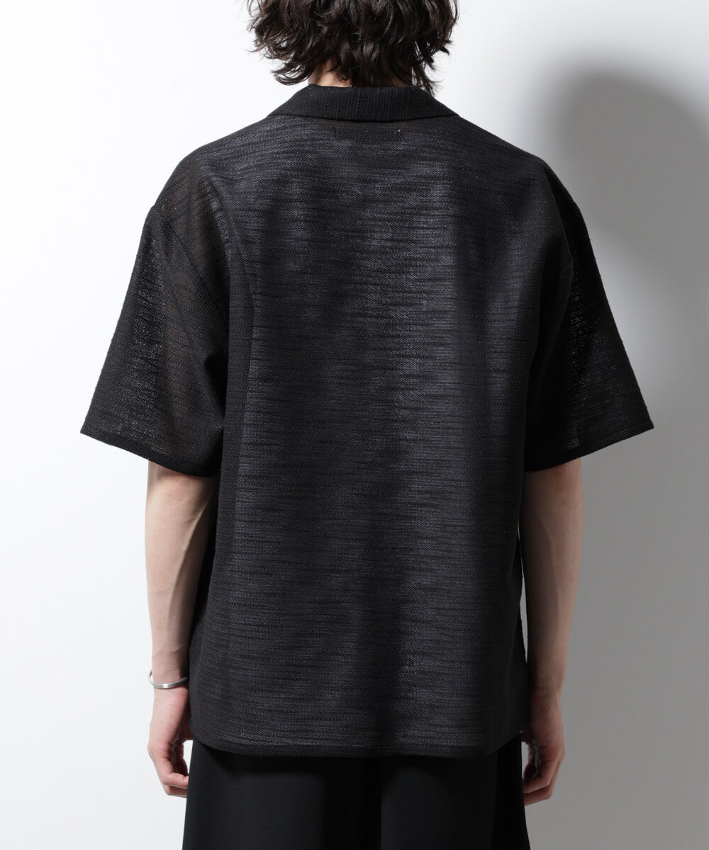 nano･universe「スラブラメ オープンカラーシャツ」|シャツ・ブラウス|