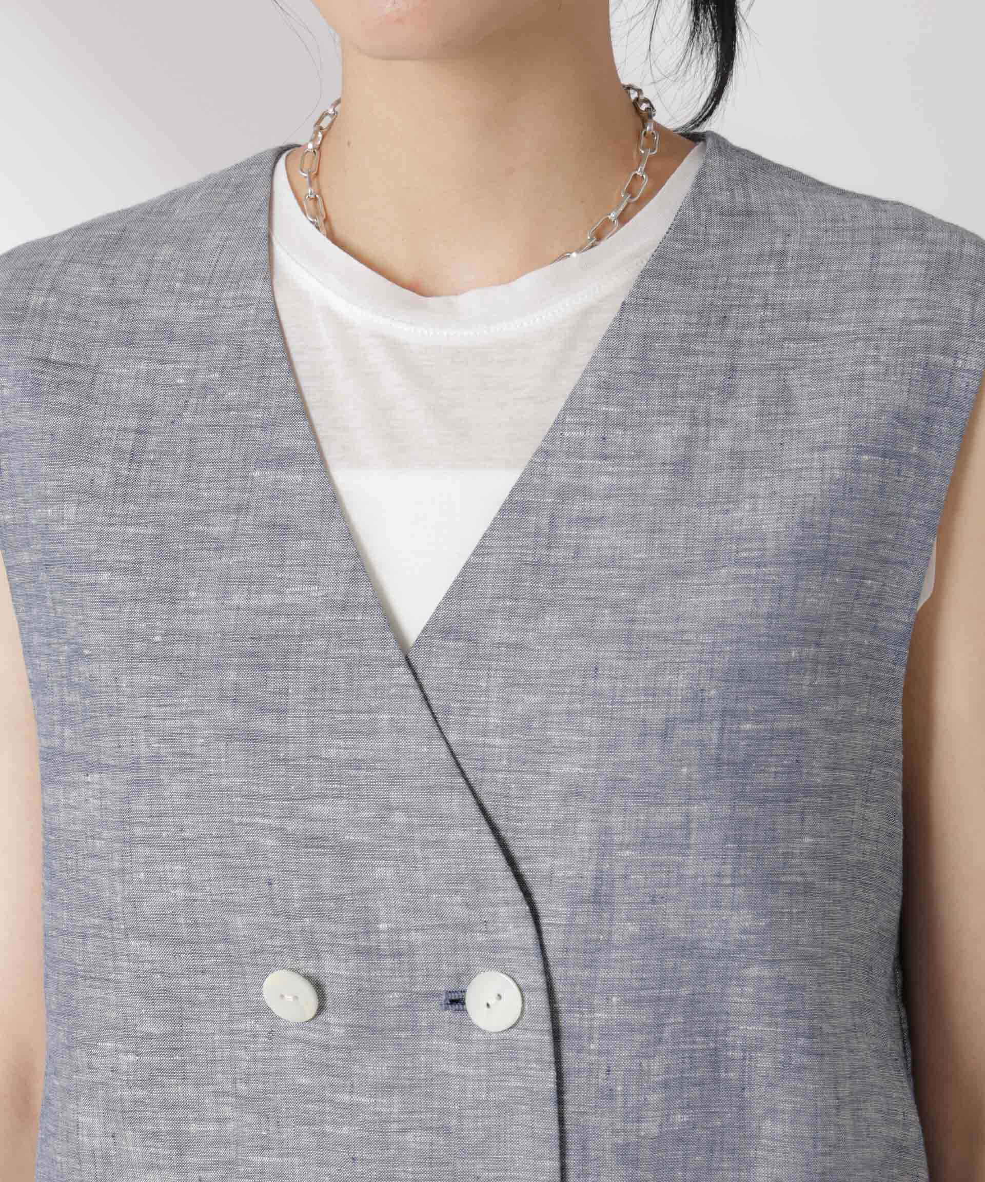 nano･universe「ヨーロピアンフラックス スリットポケットジレ（セットアップ可）」|テーラードジャケット|