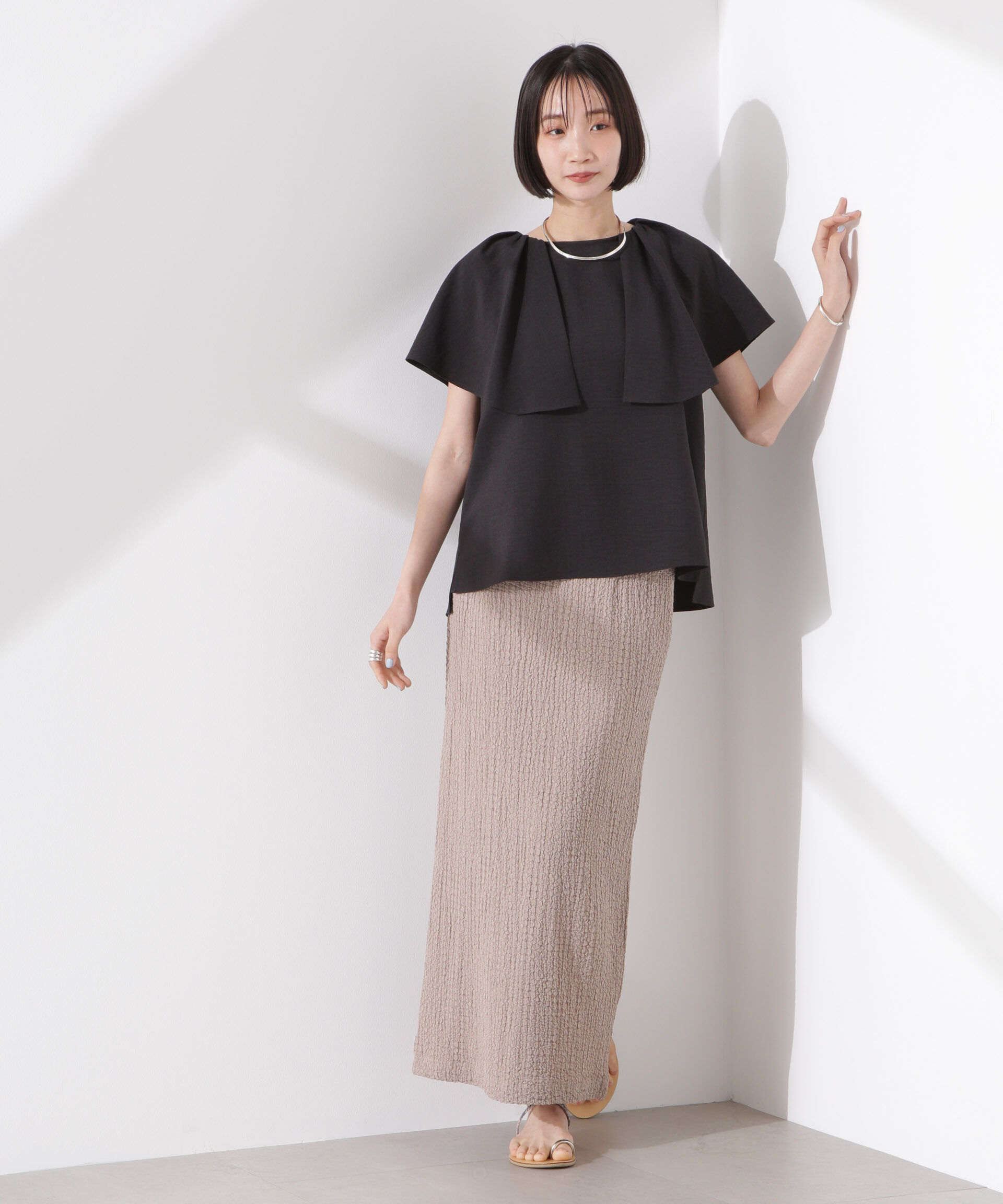 nano･universe「フレアスリーブデザインブラウス」|シャツ・ブラウス|