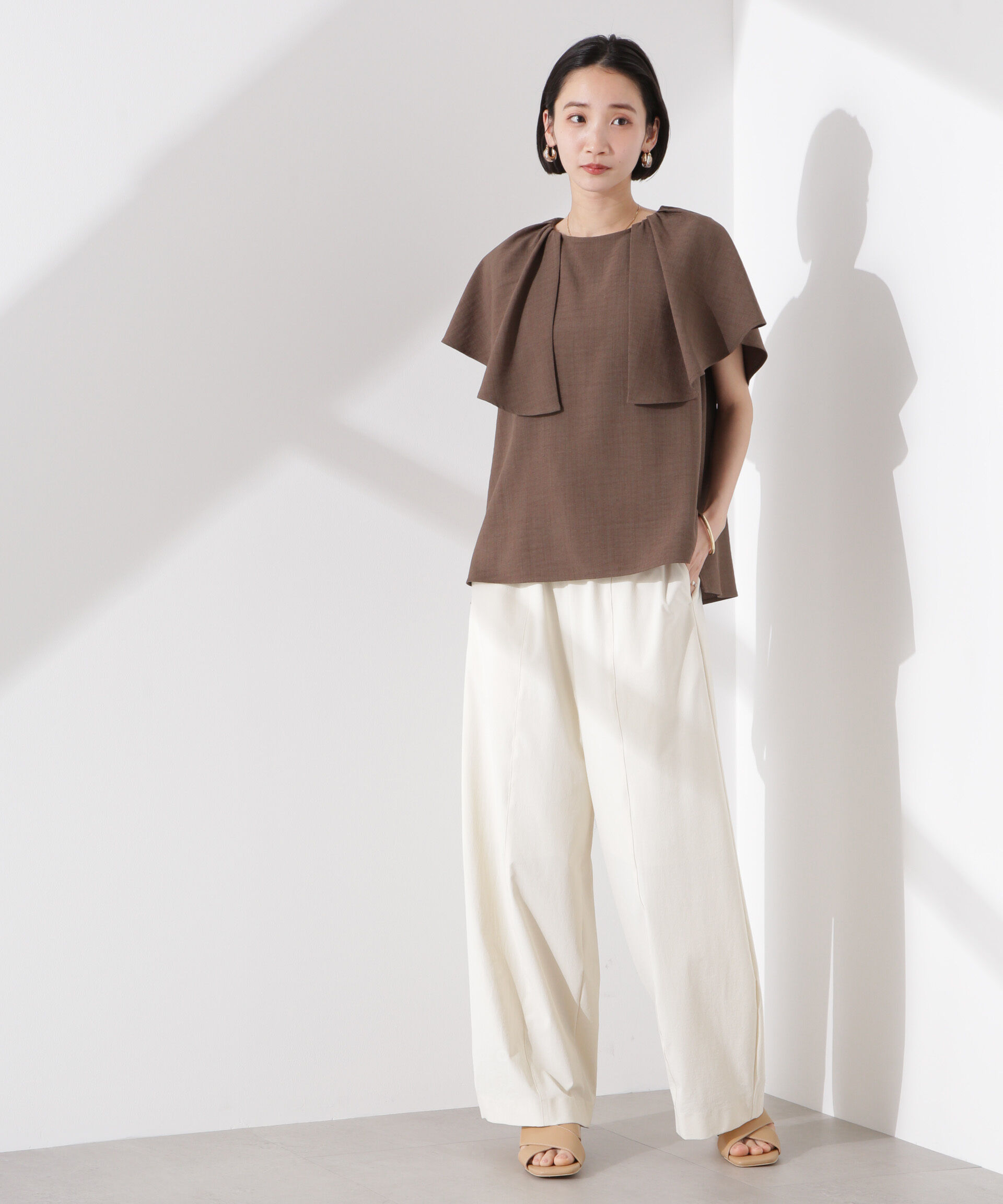 nano･universe「フレアスリーブデザインブラウス」|シャツ・ブラウス|