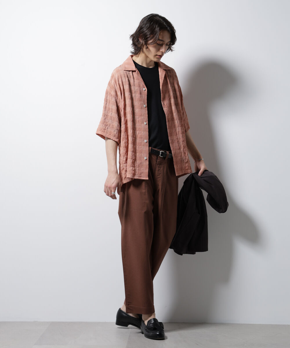 nano･universe「リネンミックスリラックスイージーパンツ」|チノ|