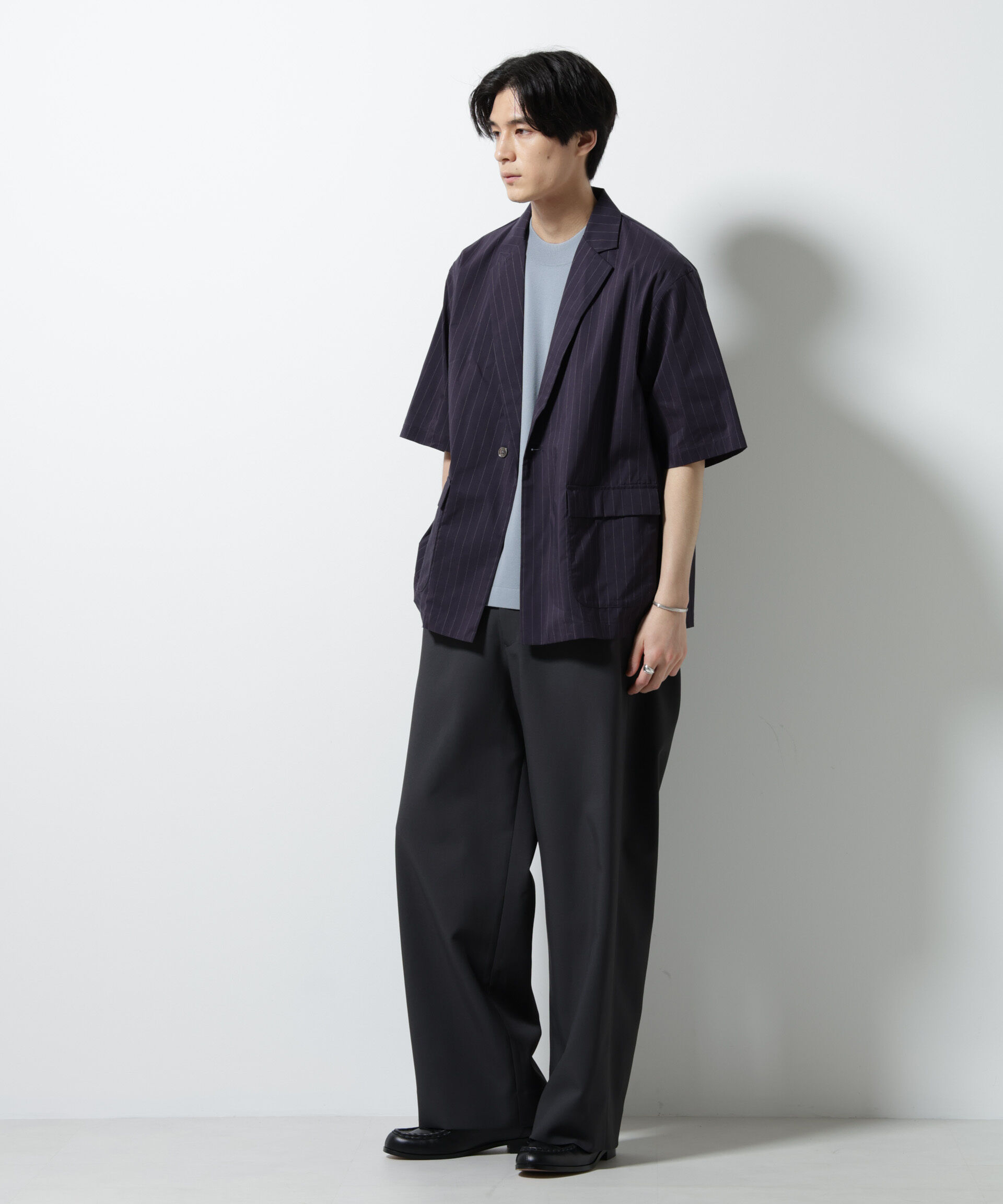 nano･universe「TEXBRID(R)シャツジャケット 半袖」|テーラードジャケット|