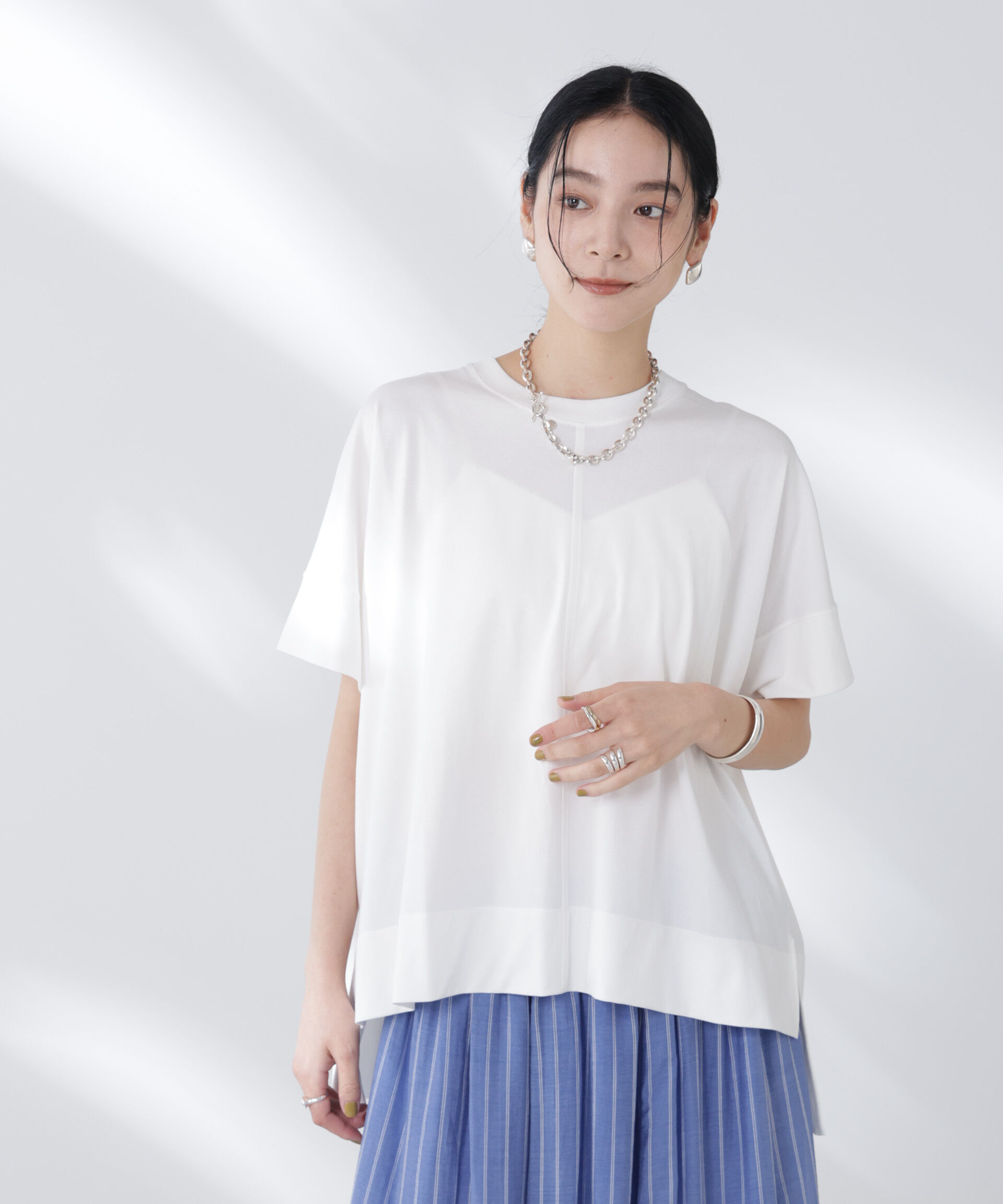 nano･universe「NANOFINE強撚コットンワイドTシャツ」|Tシャツ・カットソー|