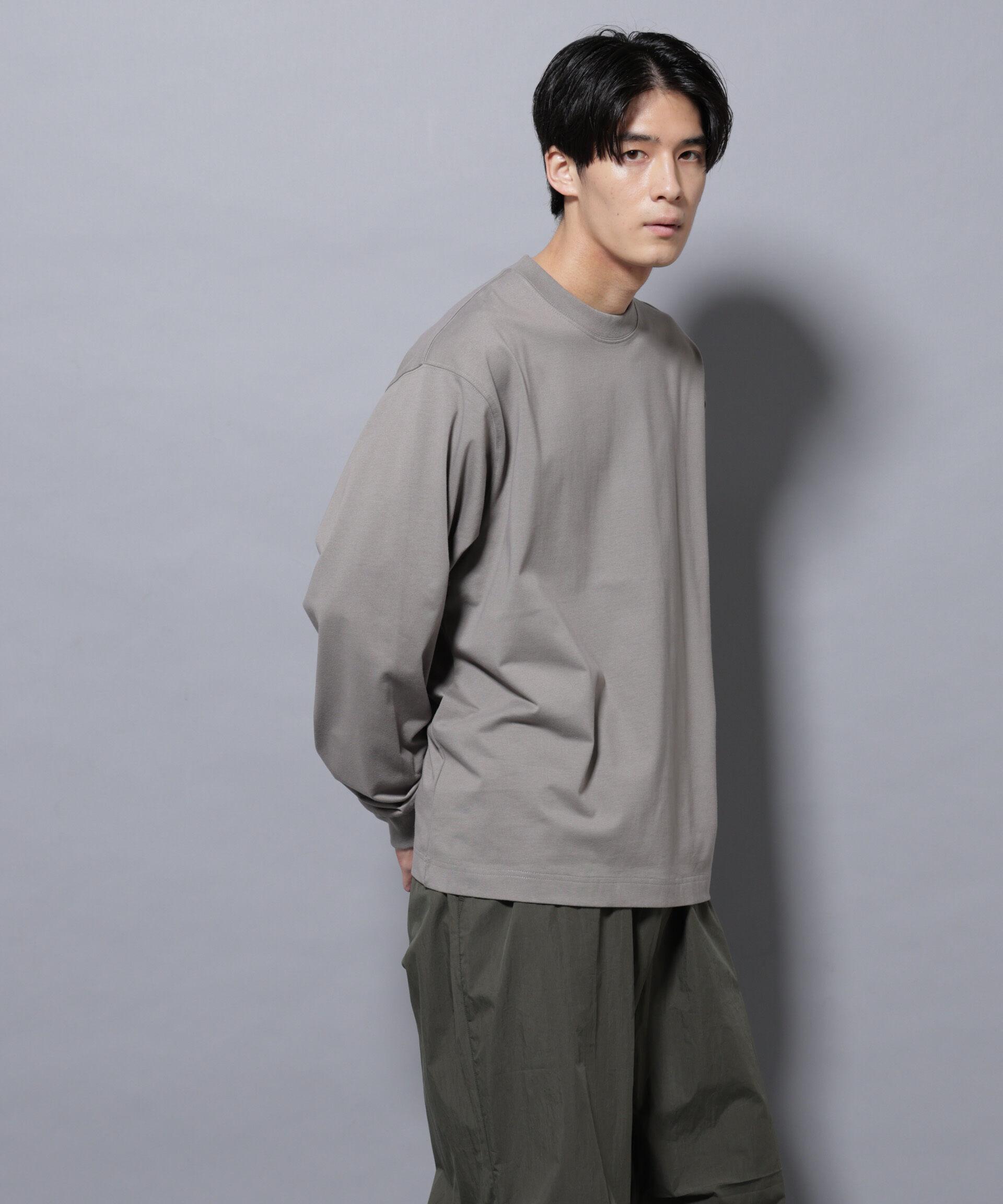 nano･universe「ビックシルエットワンポイントTシャツ 長袖」|Tシャツ・カットソー|