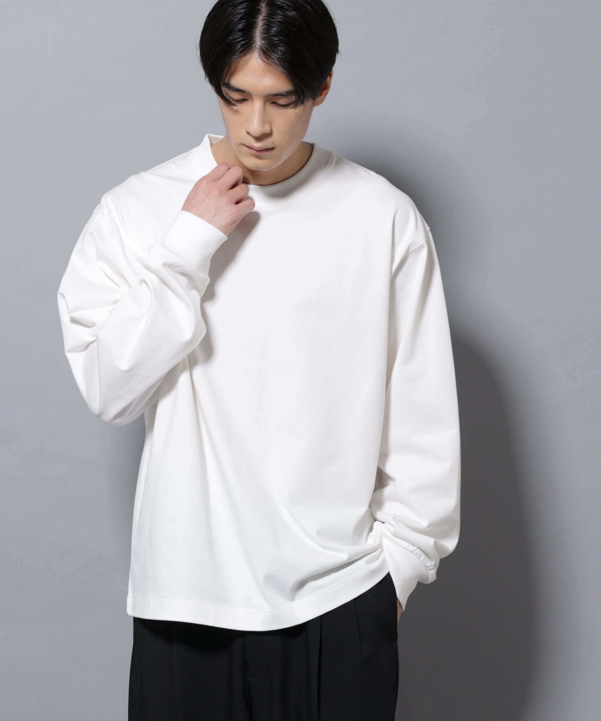 nano･universe「ビックシルエットワンポイントTシャツ 長袖」|Tシャツ・カットソー|