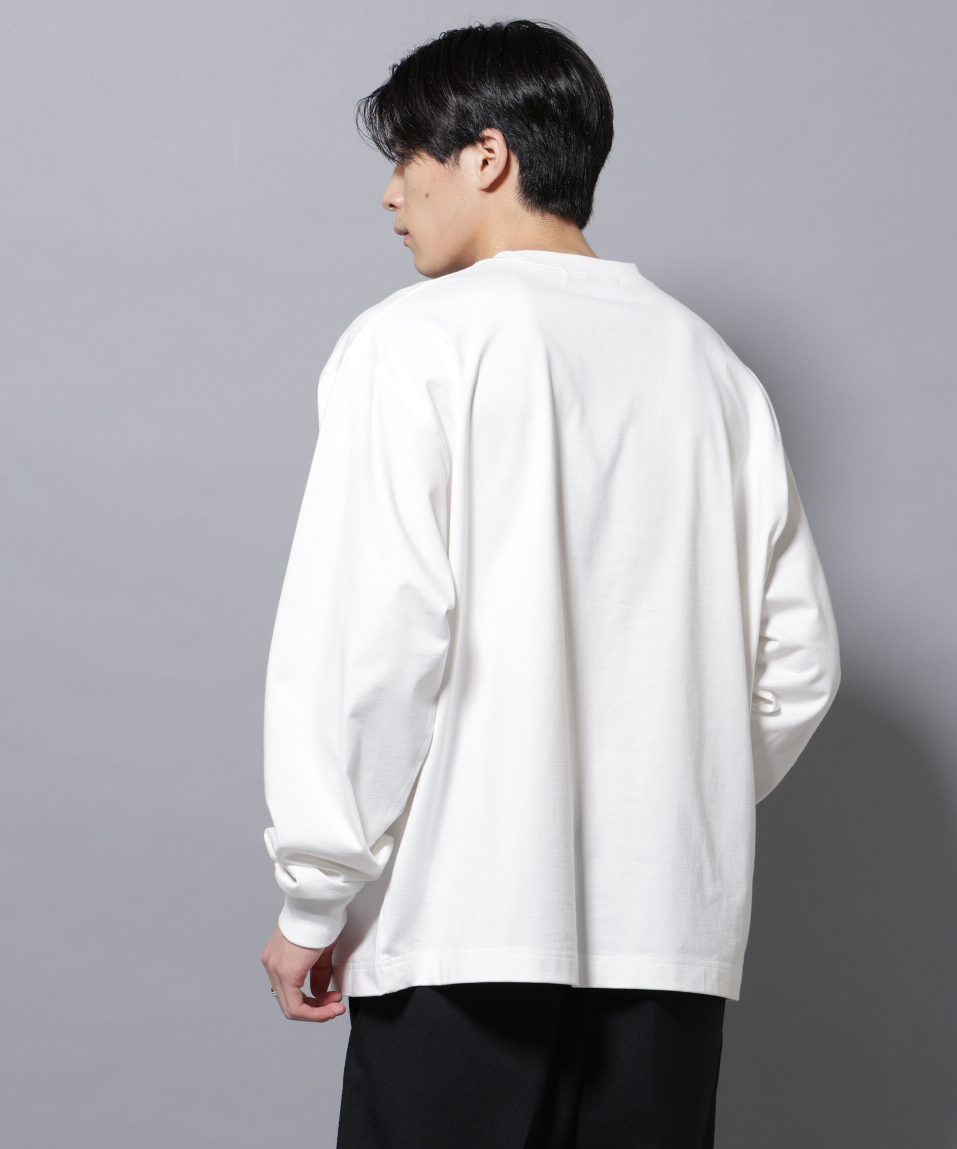 nano･universe「ビックシルエットワンポイントTシャツ 長袖」|Tシャツ・カットソー|