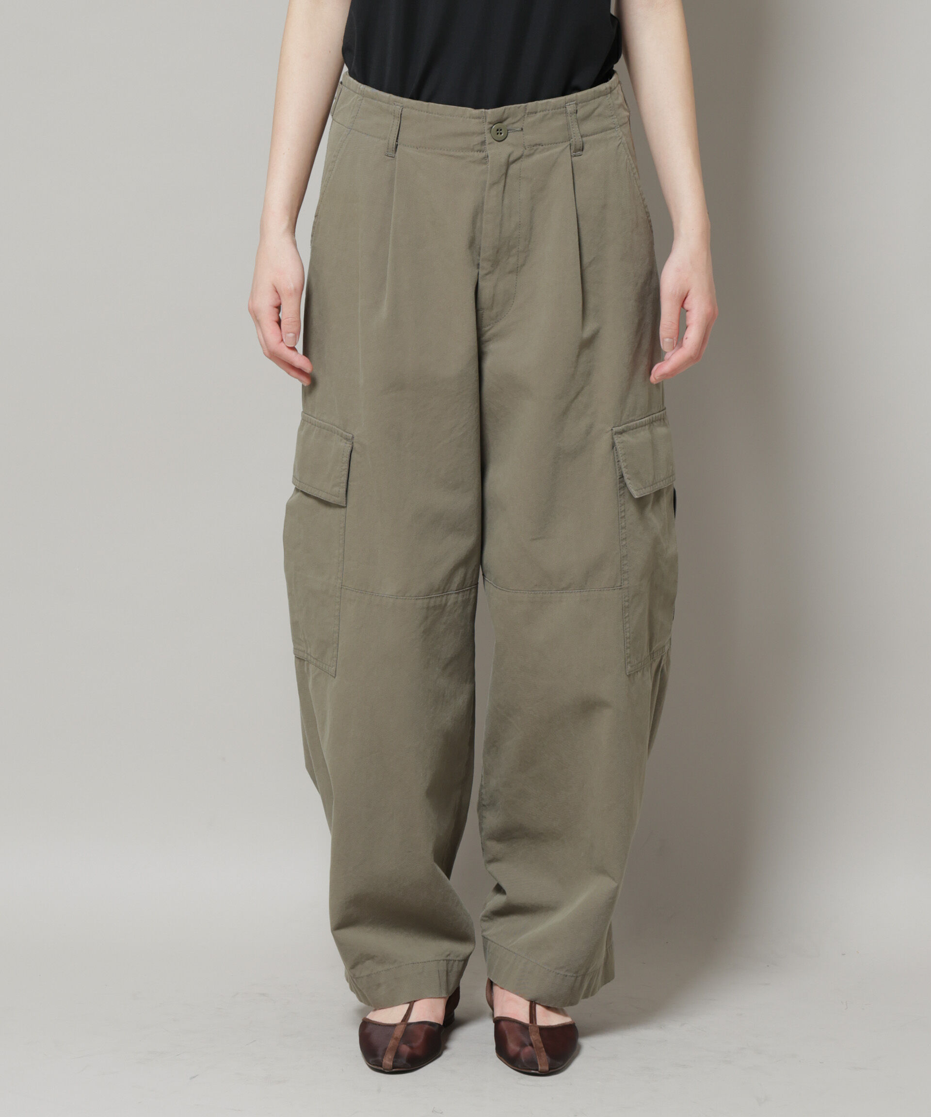 nano･universe「サイドポケットワイドチノパンツ」|チノ|