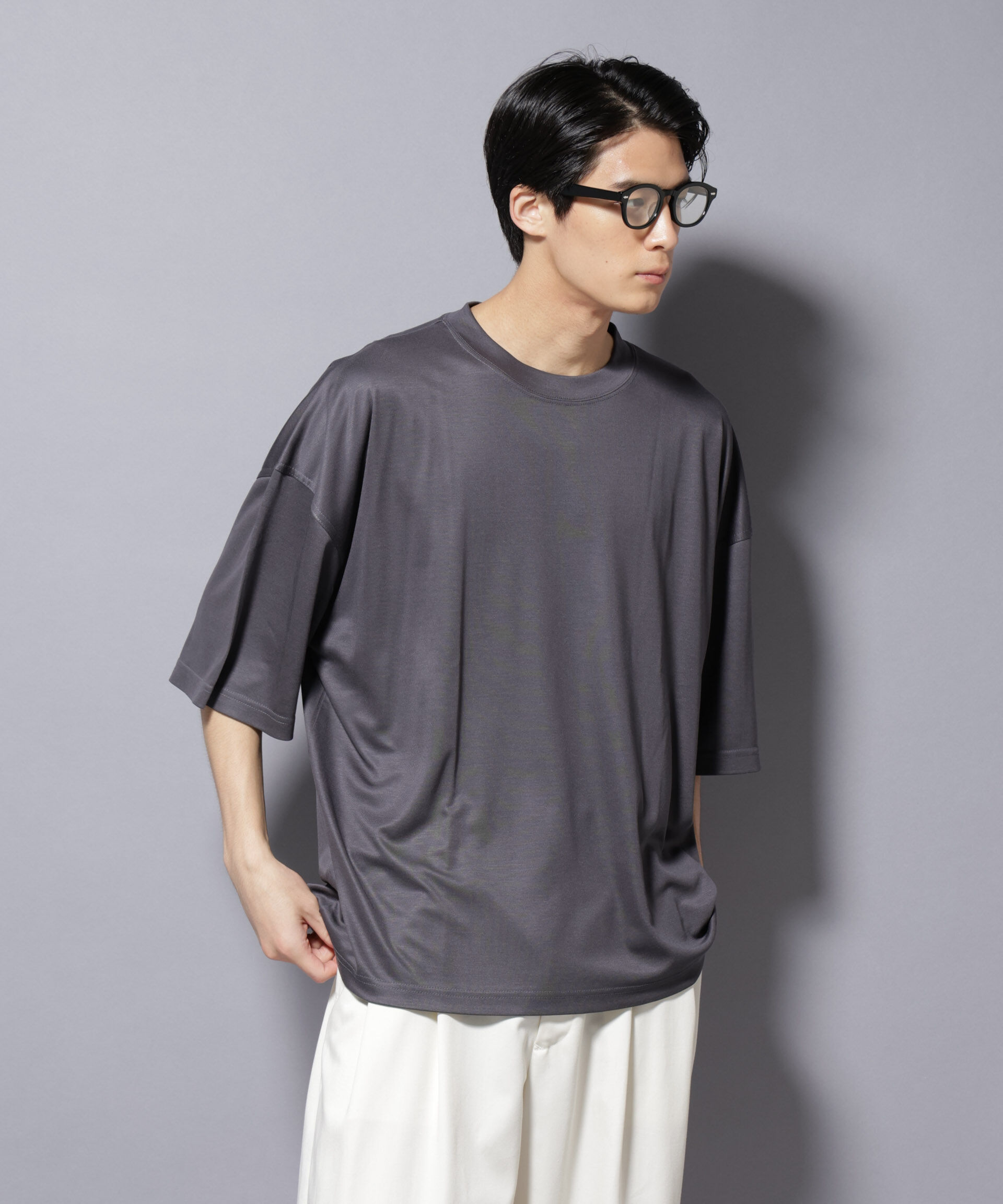 nano･universe「MIYATA&times;NANO JAPAN MADE キュプラ混 Tシャツ」|Tシャツ・カットソー|