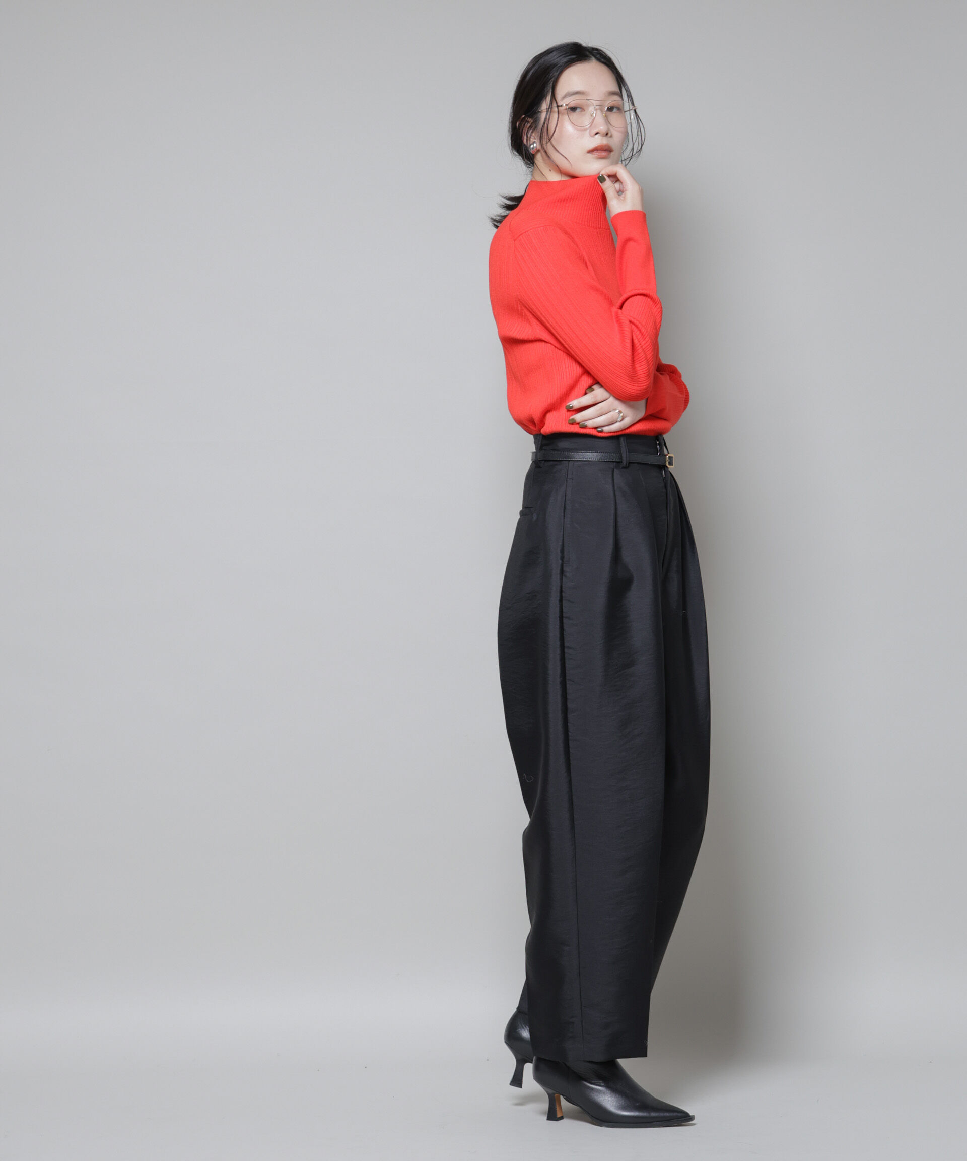 nano･universe「ツイルウェーブタックバレルパンツ」|チノ|