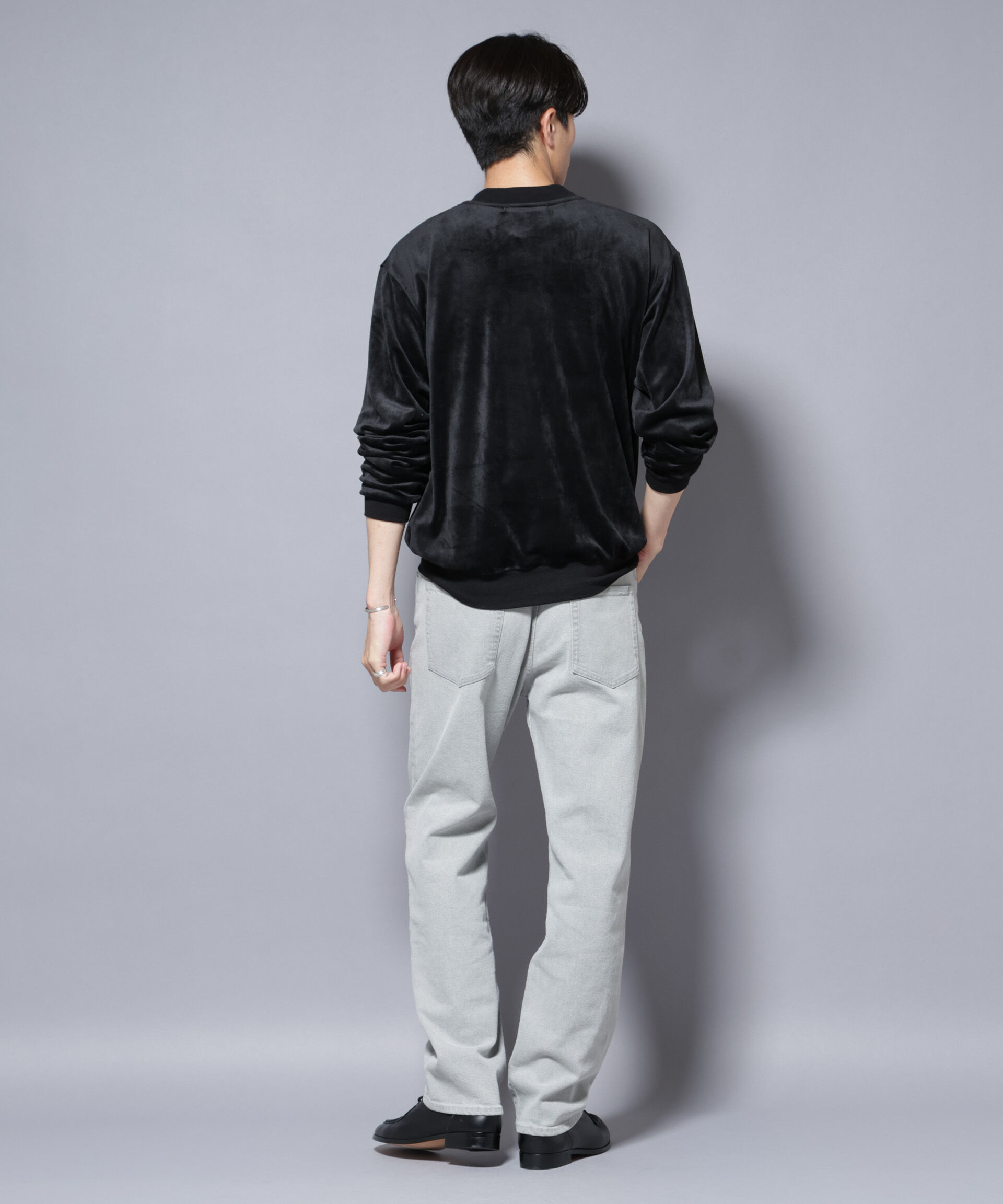 nano･universe「ベロアプルオーバー Vネックスウェット」|Tシャツ・カットソー|