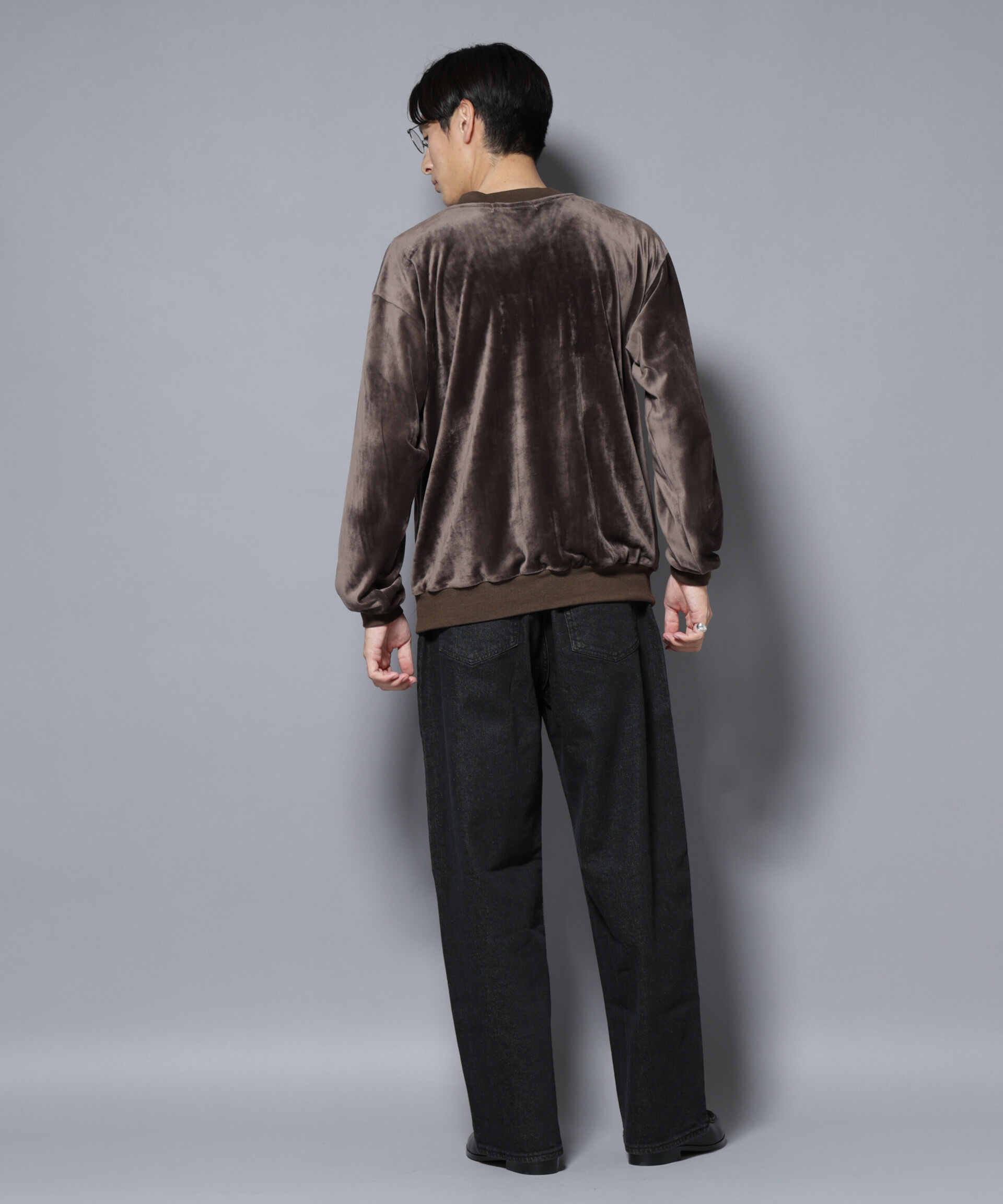 nano･universe「ベロアプルオーバー Vネックスウェット」|Tシャツ・カットソー|