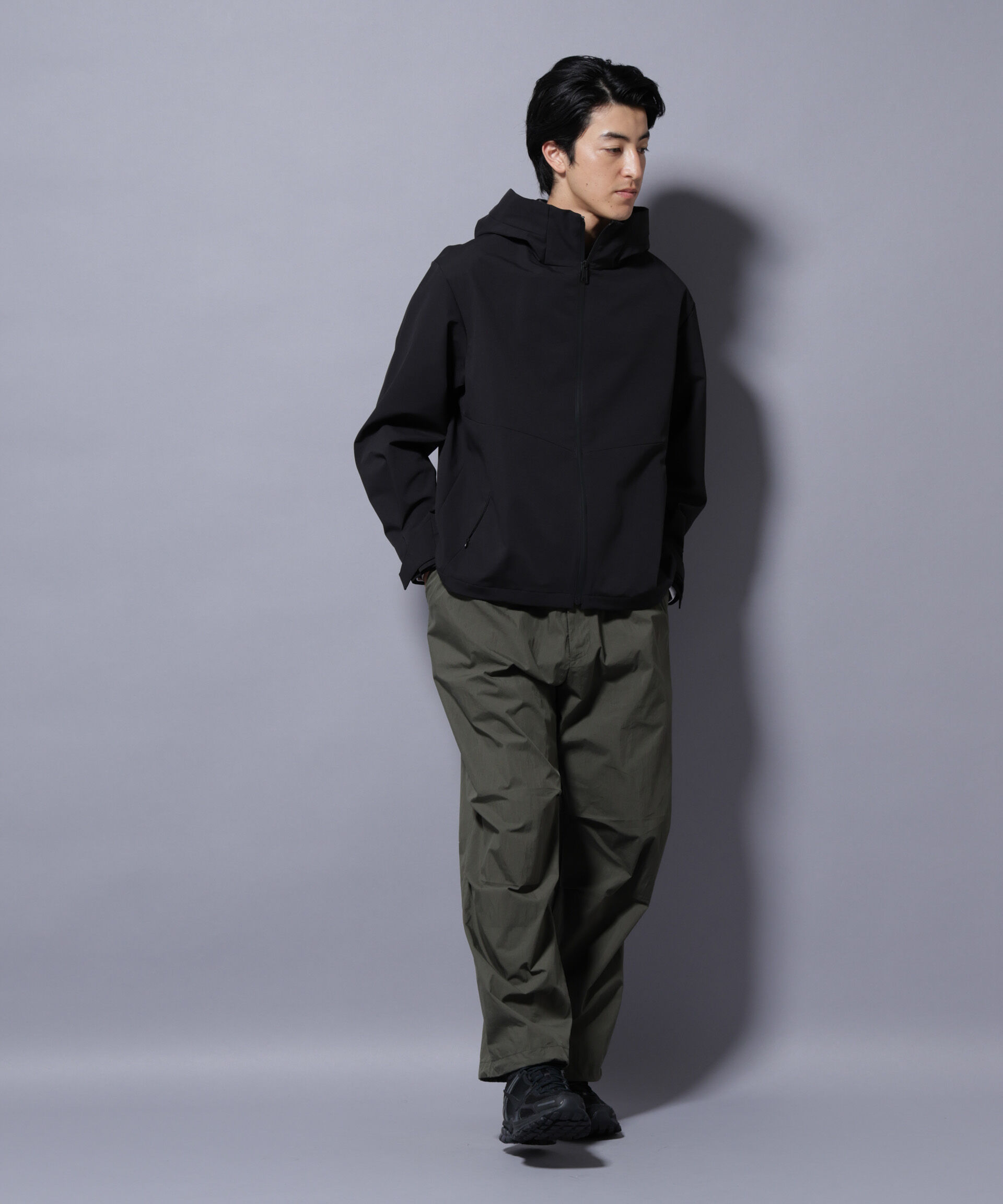 nano･universe「3レイヤーフーディブルゾン」|ブルゾン・スタジャン|