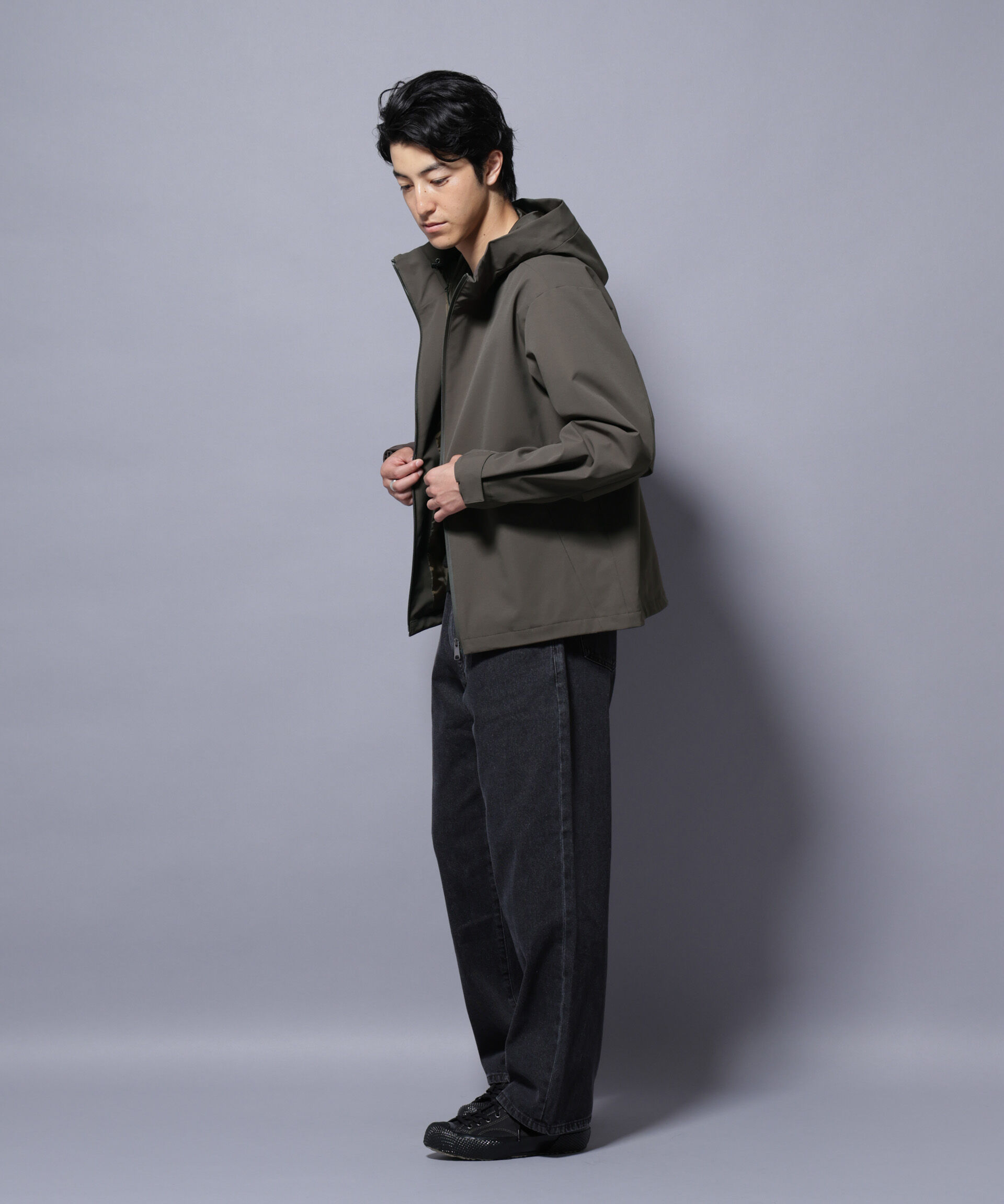 nano･universe「3レイヤーフーディブルゾン」|ブルゾン・スタジャン|