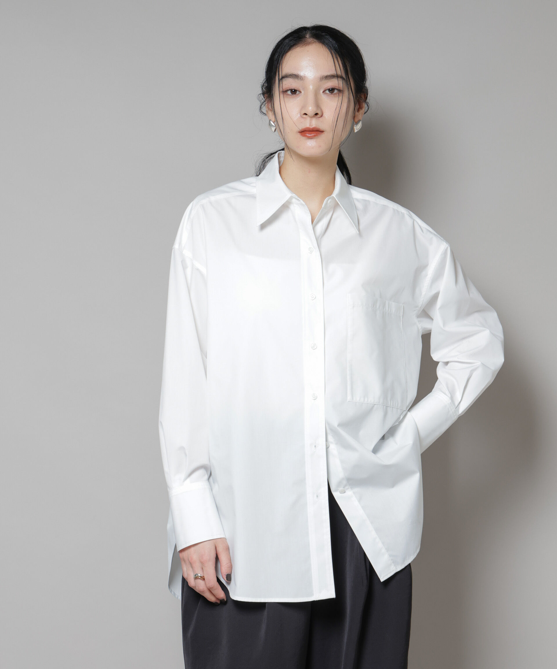 nano･universe「バッククロスオーバーシャツ」|シャツ・ブラウス|