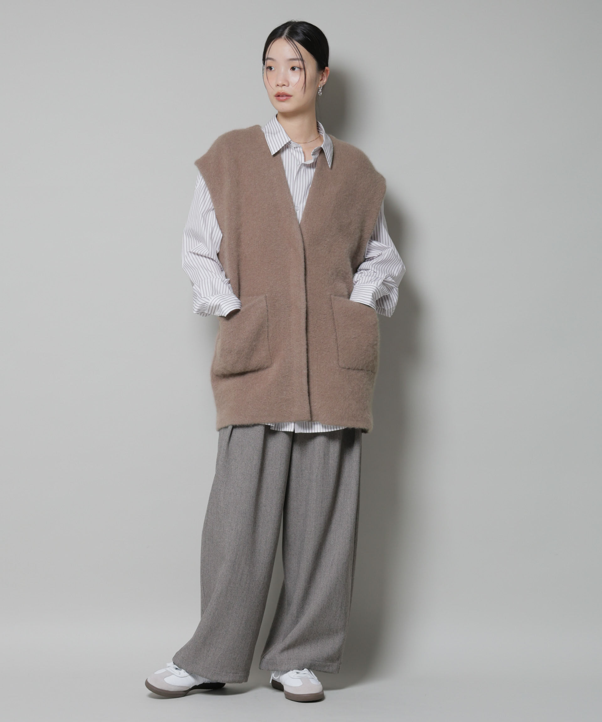 nano･universe「ウォッシャブルフォックスリバーニットジレ」|ニット・セーター|