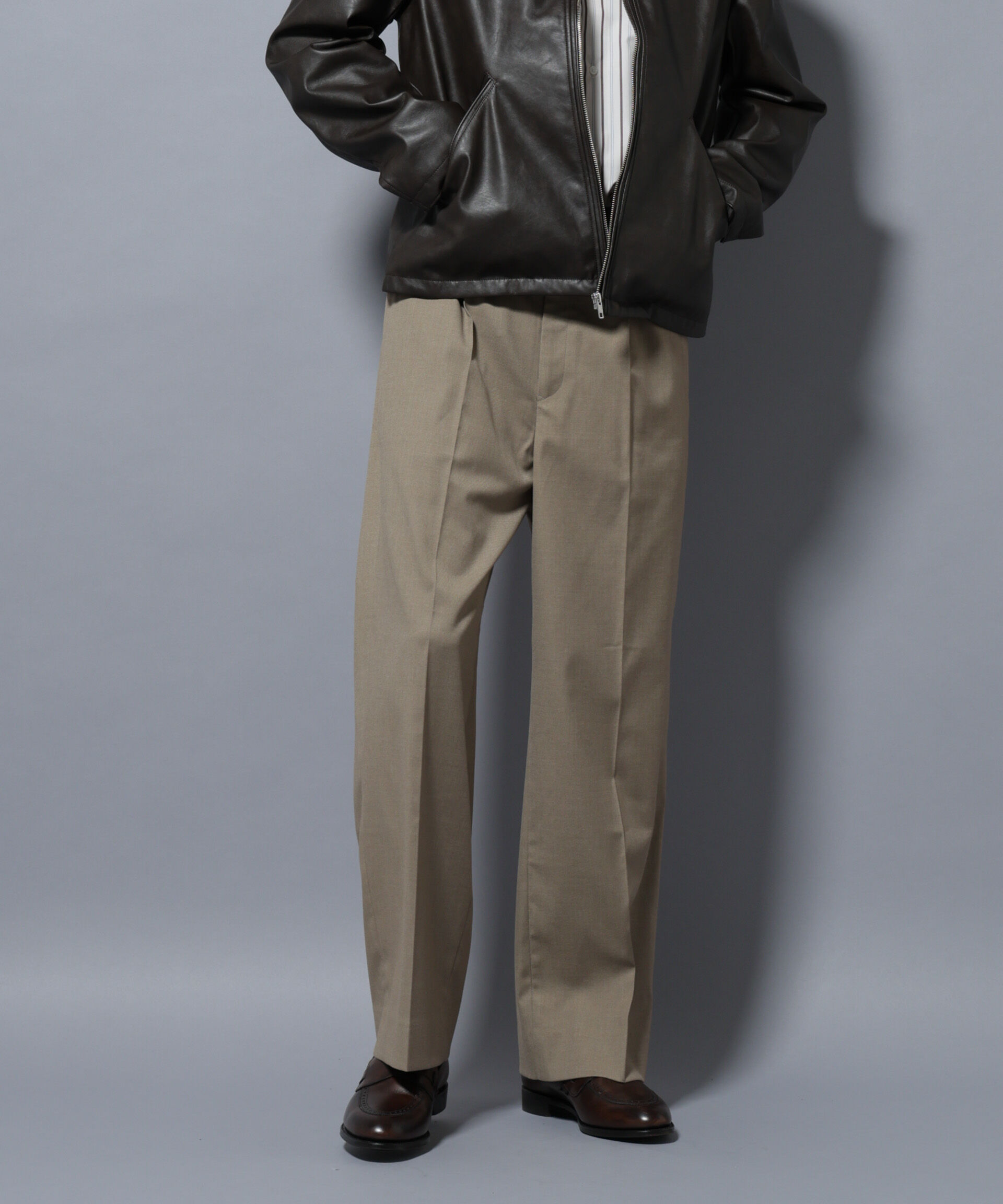 nano･universe「DELEGANTEエアリーサキソニー/CHK/ST ストレートFITパンツ(セットアップ可)」|チノ|