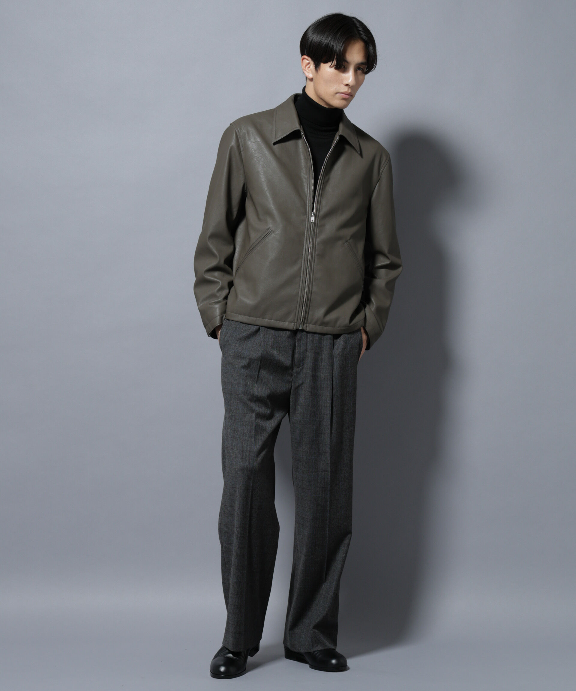 nano･universe「DELEGANTEエアリーサキソニー/CHK/ST ストレートFITパンツ(セットアップ可)」|チノ|