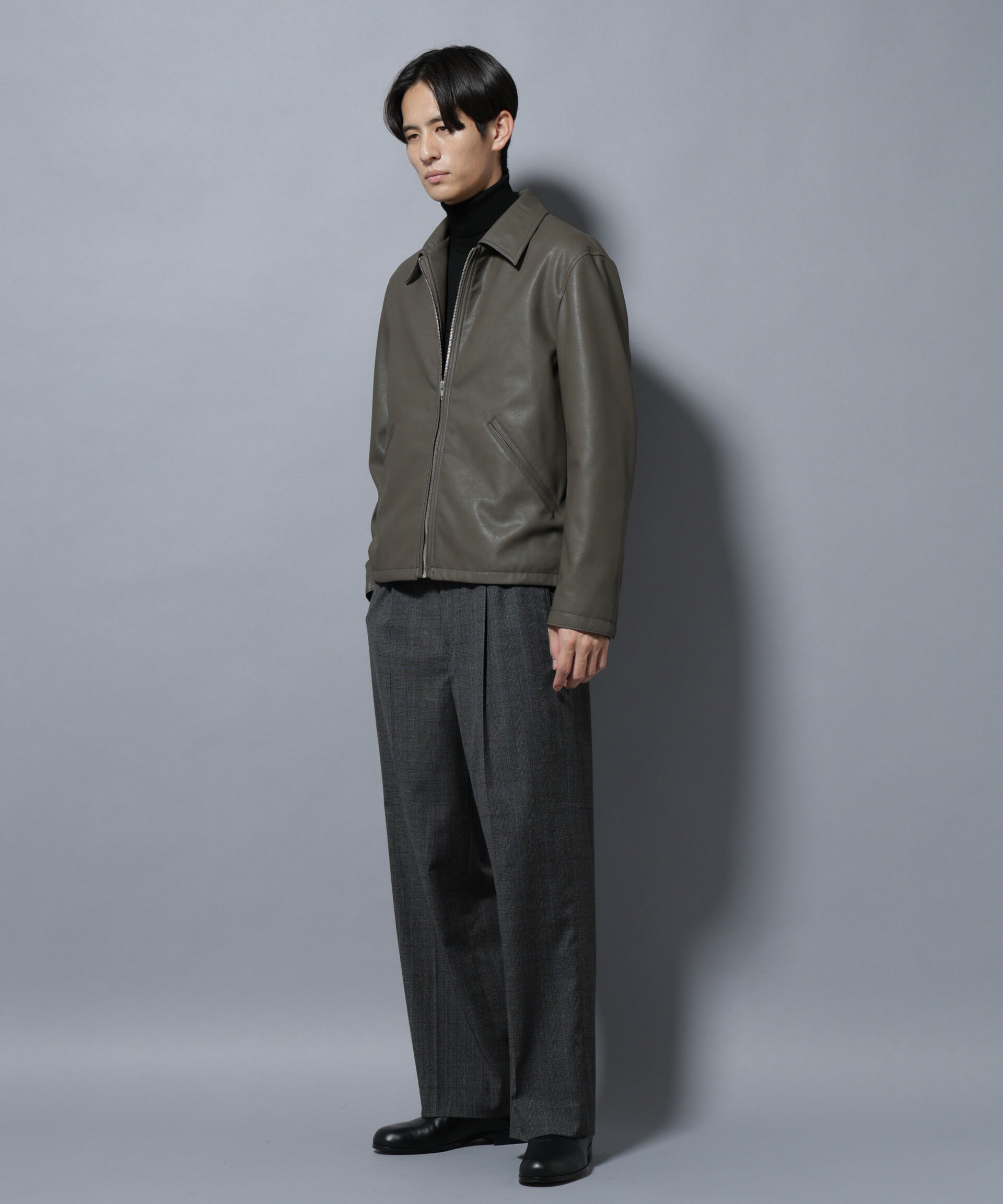 nano･universe「DELEGANTEエアリーサキソニー/CHK/ST ストレートFITパンツ(セットアップ可)」|チノ|