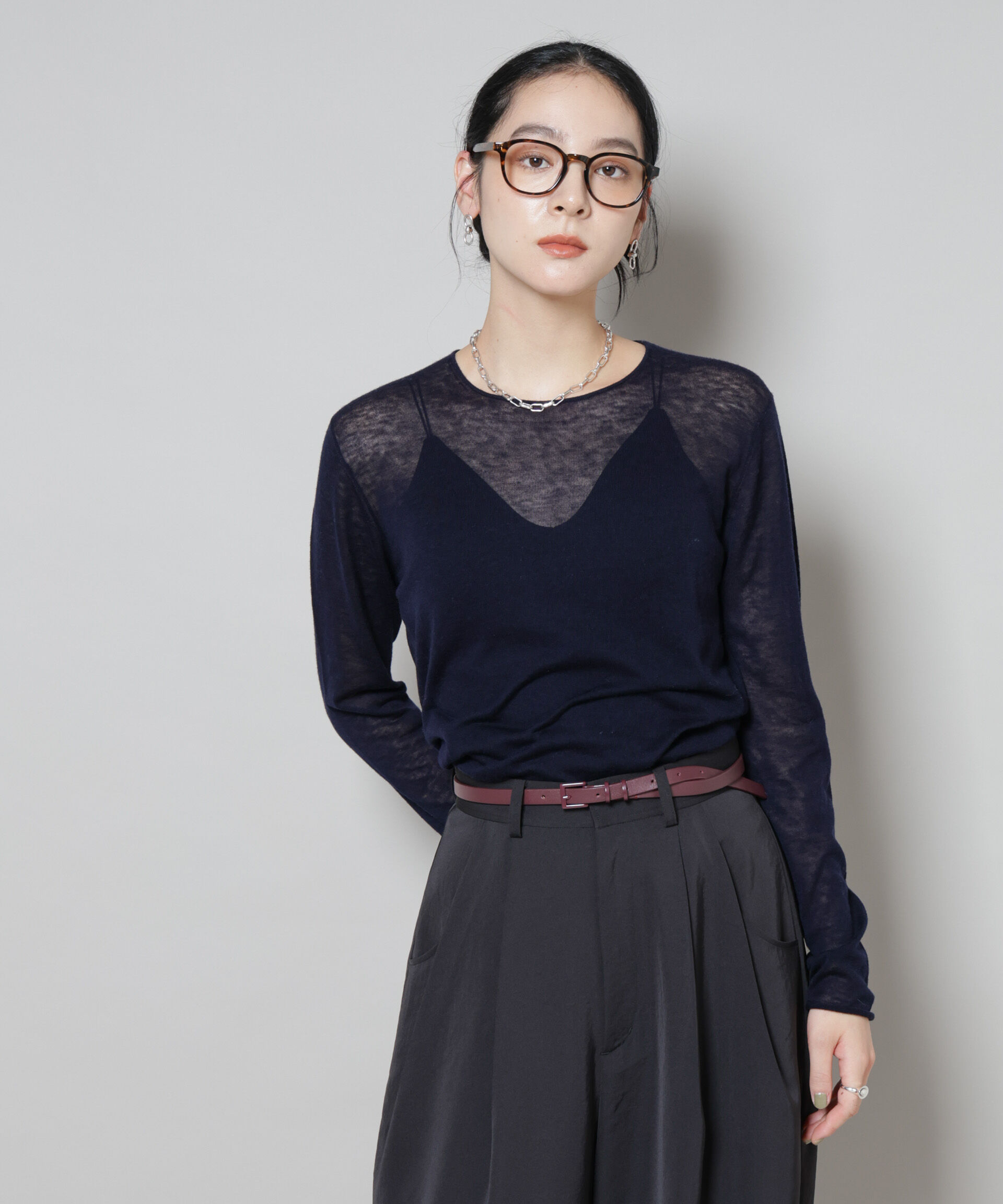 nano･universe「スイビウールクルーネックニットプルオーバー」|ニット・セーター|