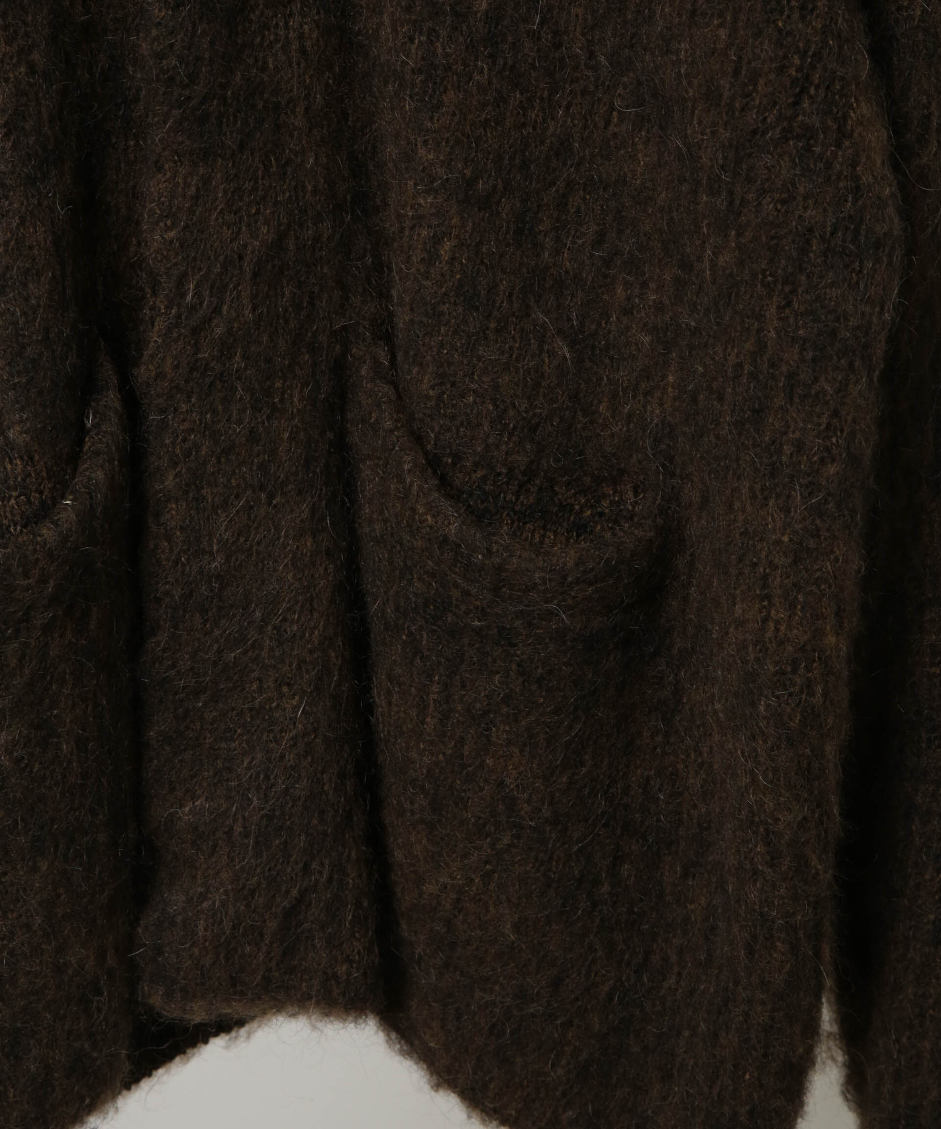 nano･universe「｢HOTEL PALACE｣ フライフロントミックスシャギーカーディガン」|ニット・セーター|