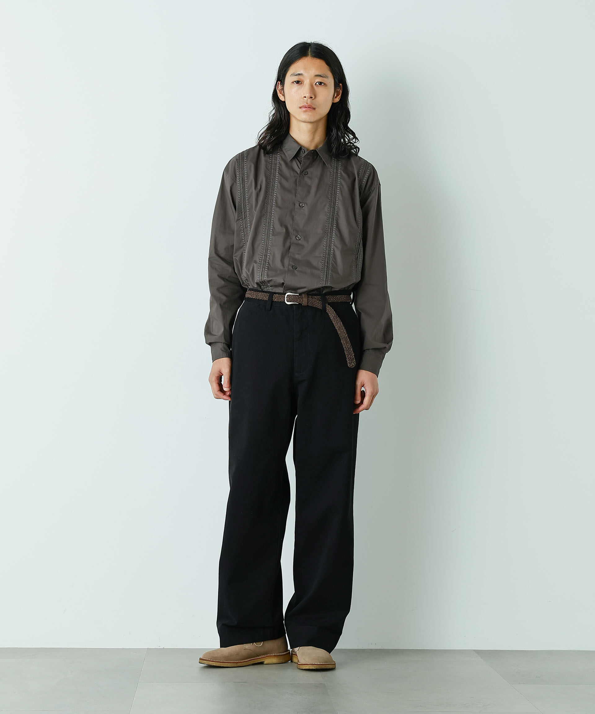 nano･universe「｢HOTEL PALACE｣ ワイドストレートチノパンツ」|チノ|