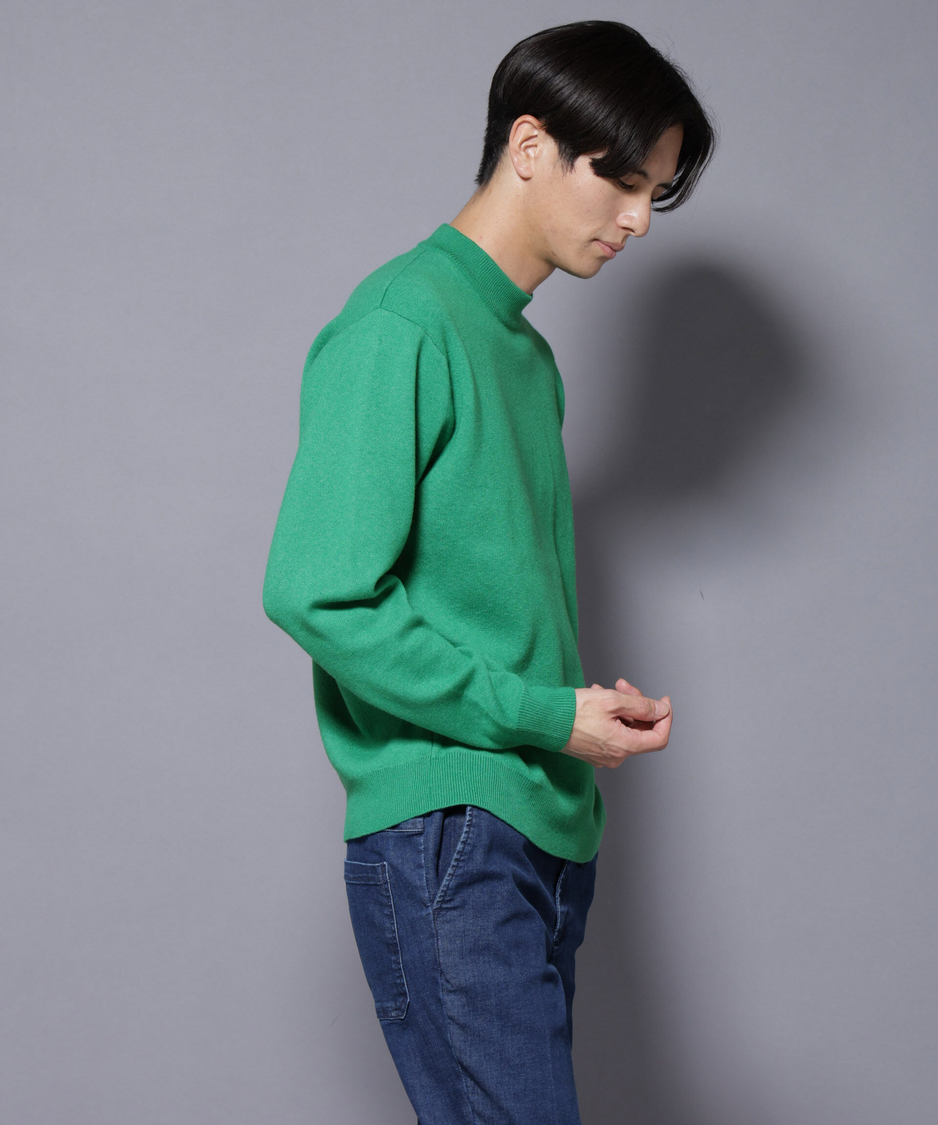 nano･universe「シルク混モックネックニット」|ニット・セーター|