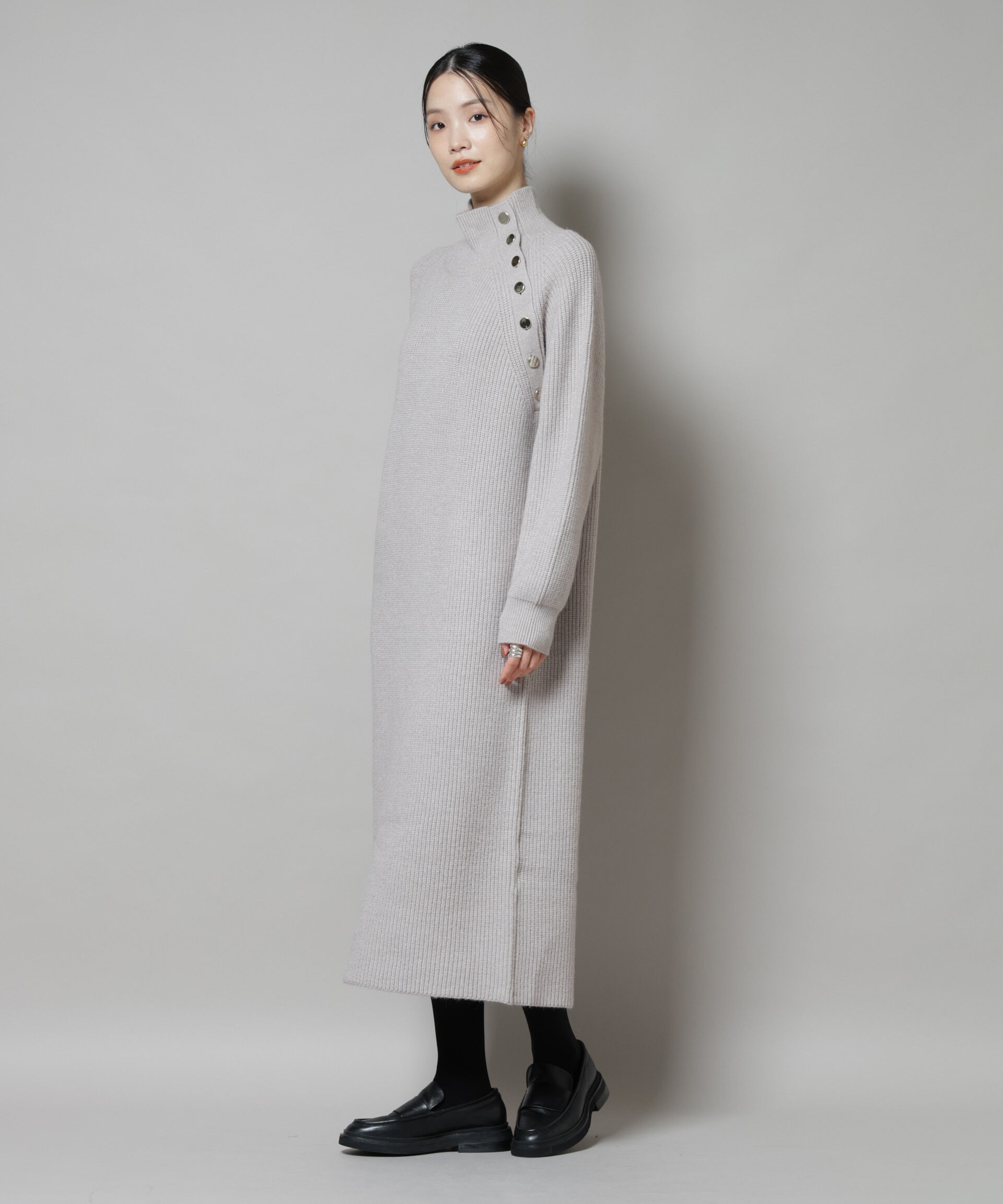 nano･universe「釦ディティールニットワンピース」|ワンピース|