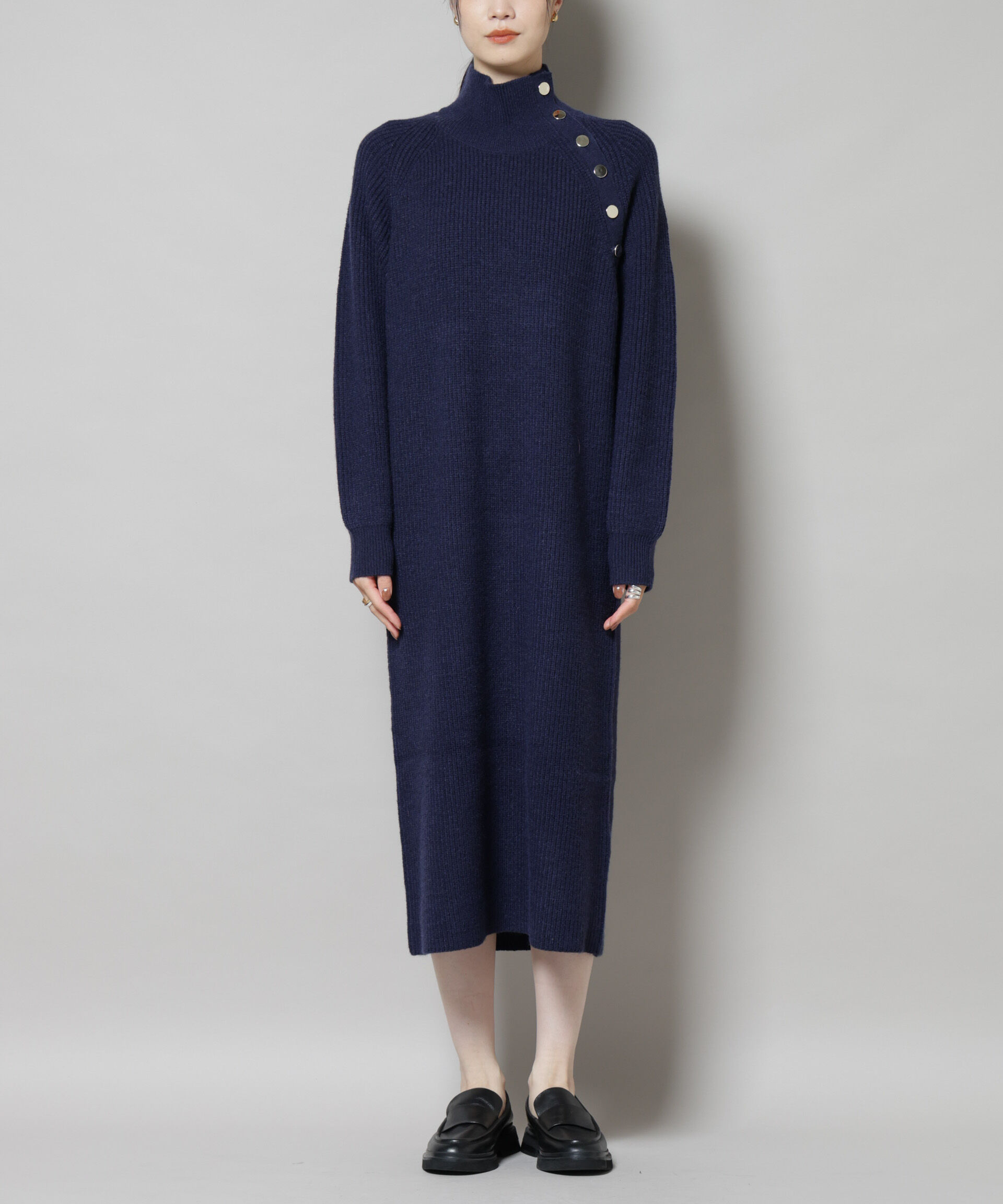 nano･universe「釦ディティールニットワンピース」|ワンピース|