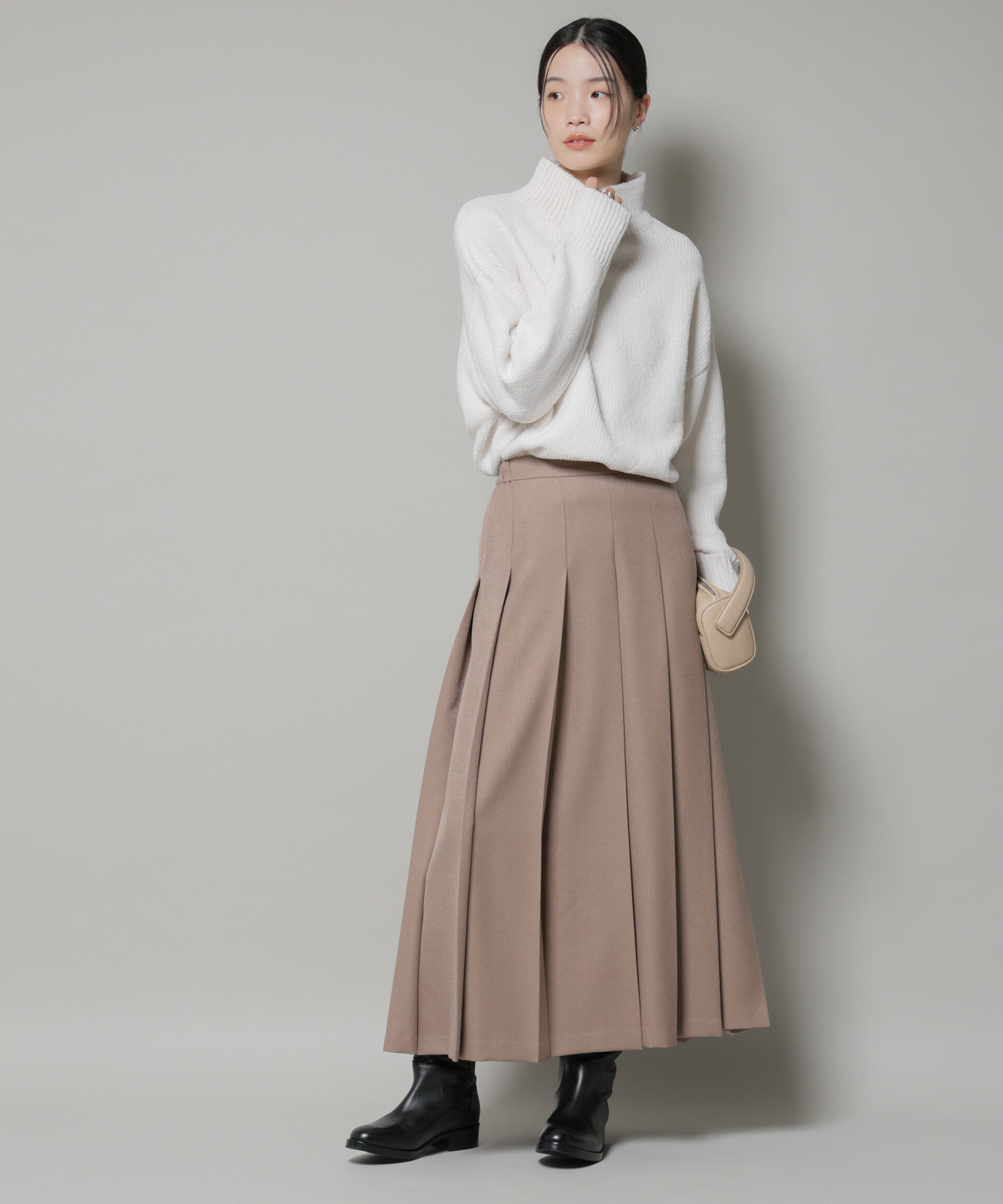 nano･universe「ワイドプリーツロングスカート」|スカート|