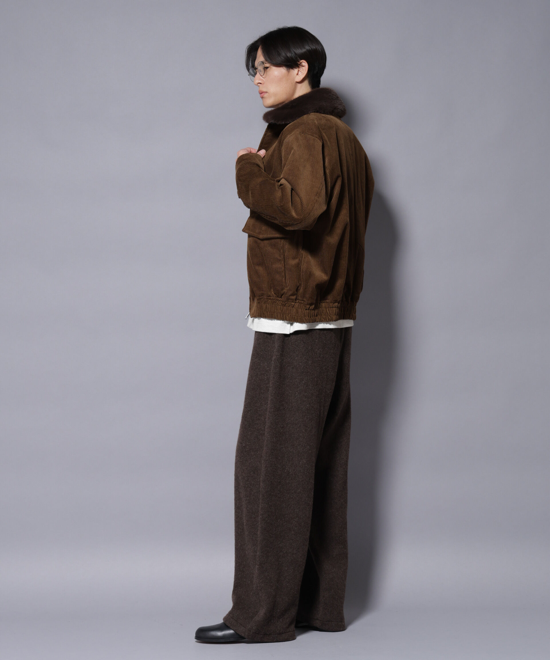 nano･universe「MIYATA&times;NANO JAPANMADE　ウールコットンイージーパンツ」|チノ|