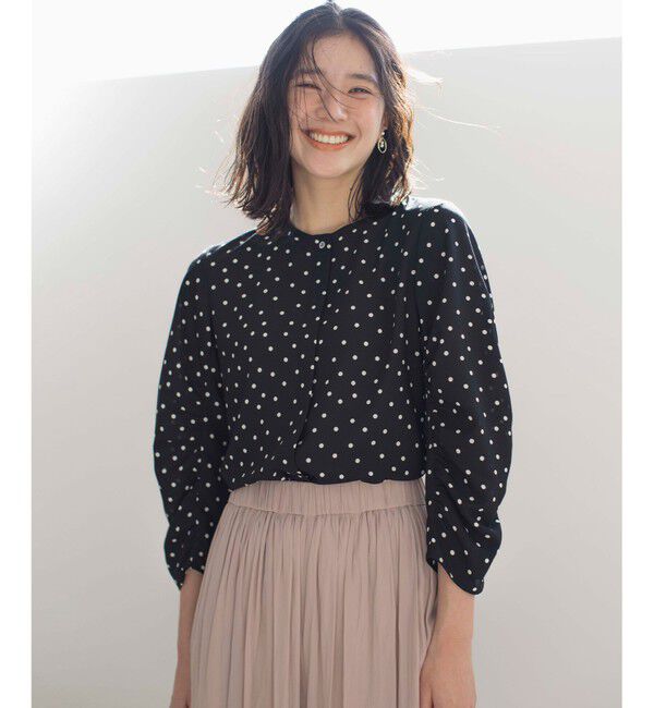 組曲「ドットジョーゼットプリント ブラウス」|シャツ・ブラウス|