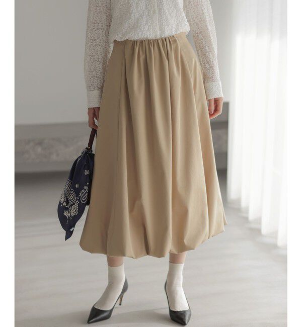 組曲「ソフトクロスバルーン スカート」|スカート|ベージュ系