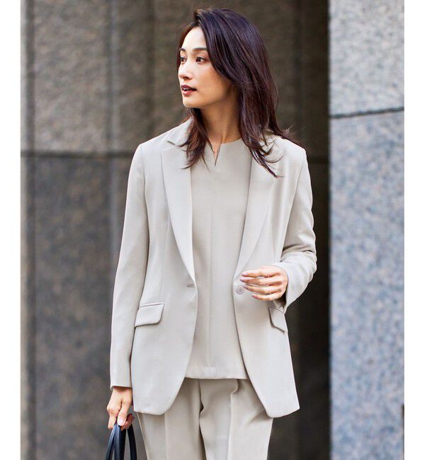 自由区「【セットアップ対応・洗える】トリアセダブルクロステーラード ジャケット」|テーラードジャケット|ﾗｲﾄｸﾞﾚ