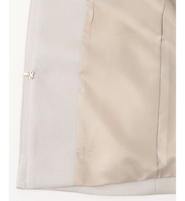 自由区「【洗える】グログランノーカラー ジャケット」|ノーカラージャケット|