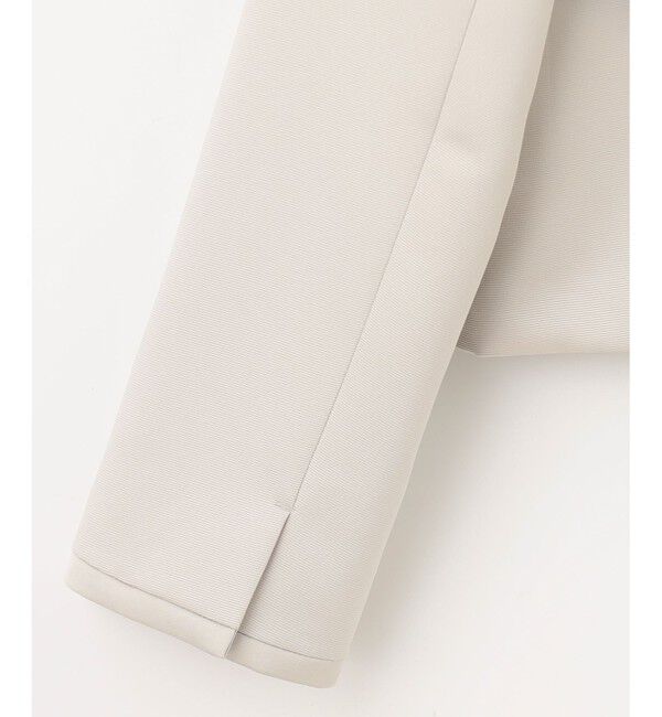 自由区「【洗える】グログランノーカラー ジャケット」|ノーカラージャケット|