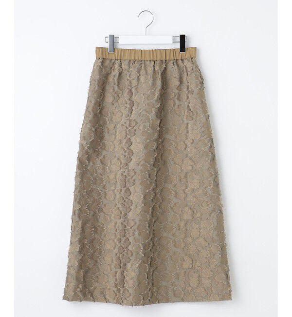 自由区「【洗える】フラワーカットジャガード スカート」|スカート|