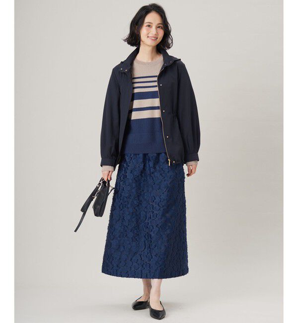 自由区「【洗える】フラワーカットジャガード スカート」|スカート|