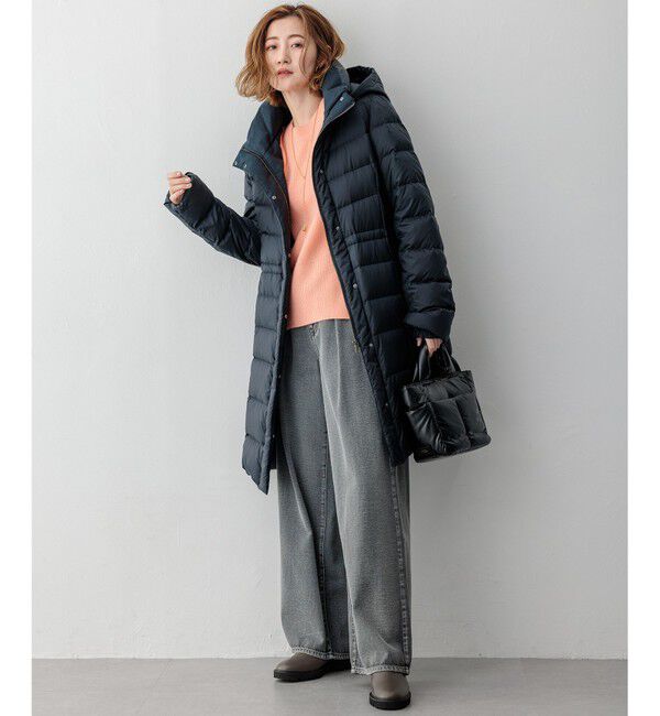 23区「【VERY掲載/新色追加】シレータフタ ロング ダウンコート」|ダウン|