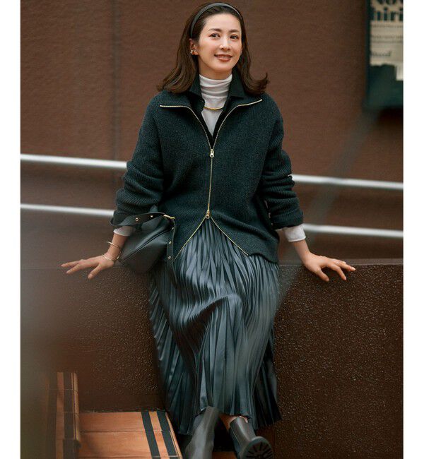 23区「【洗える】レザーライクプリーツ スカート」|スカート|