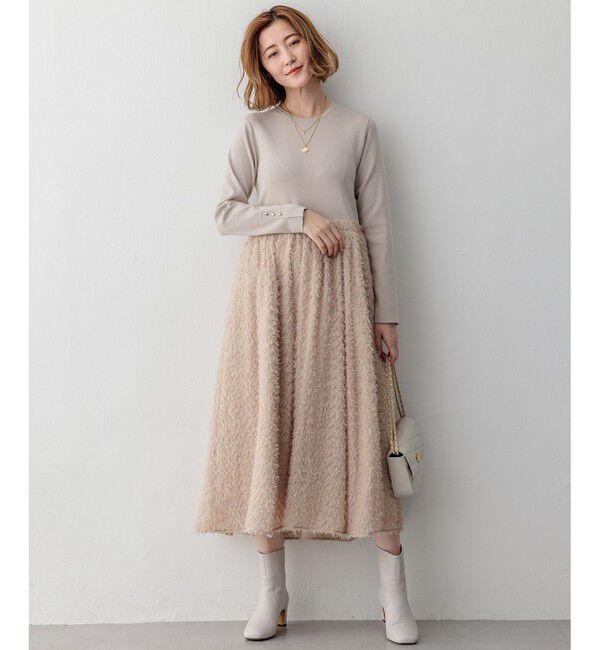23区「【滝沢眞規子さん着用/一部店舗限定/洗える】ニットコンビジャカード ワンピース」|ワンピース|