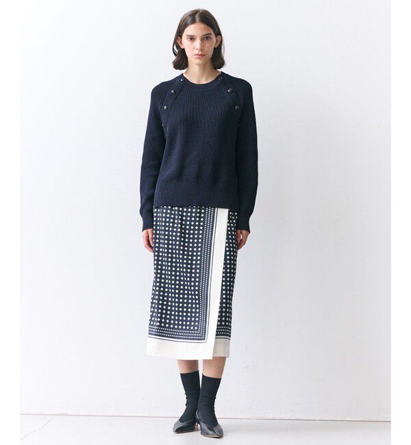 BEIGE,「【GISELe掲載】HELIODOR / スポンディッシュマリンボタンニット」|ニット・セーター|