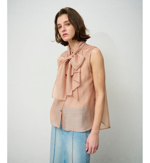 Grace Class「シアーボウタイノースリーブ」|シャツ・ブラウス|