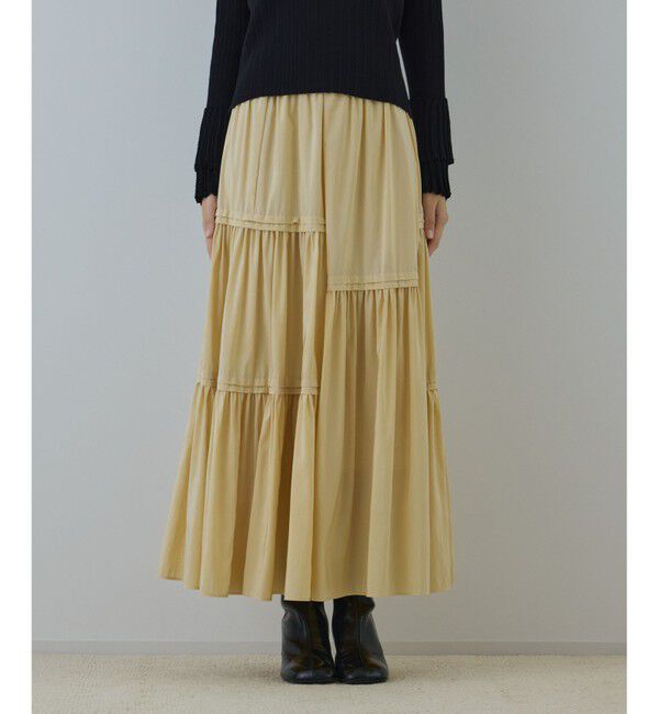 GRACE CONTINENTAL「ティアードロングスカート」|スカート|