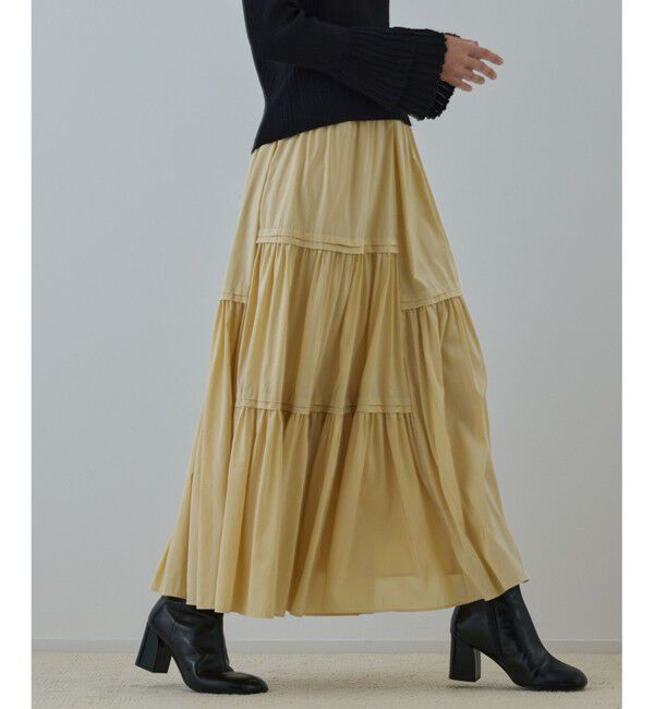 GRACE CONTINENTAL「ティアードロングスカート」|スカート|