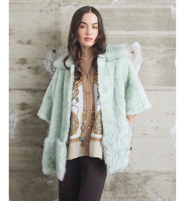 Grace Class「ムートンポンチョコート」|ポンチョ・ケープ|