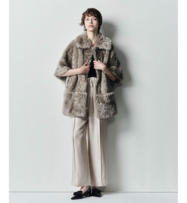 Grace Class「ムートンポンチョコート」|ポンチョ・ケープ|