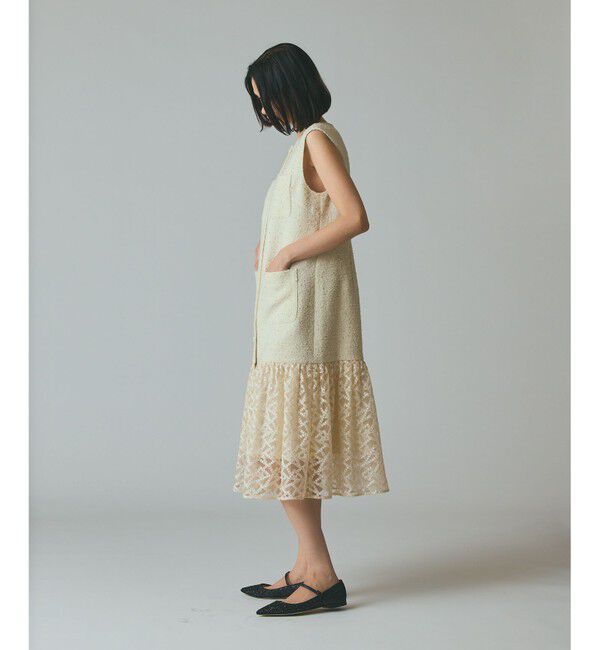 Grace Class「チュールコンビツイードワンピース」|ワンピース|