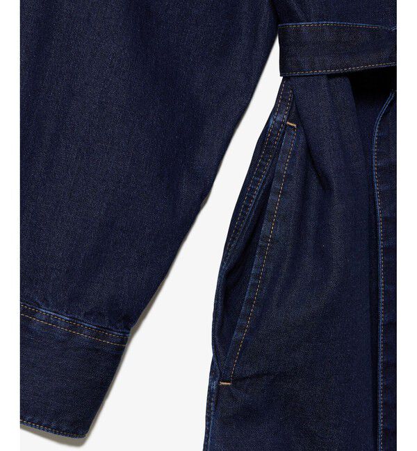 LACOSTE「ロングデニムシャツドレス / シャツワンピース ウエストベルト付き」|ワンピース|